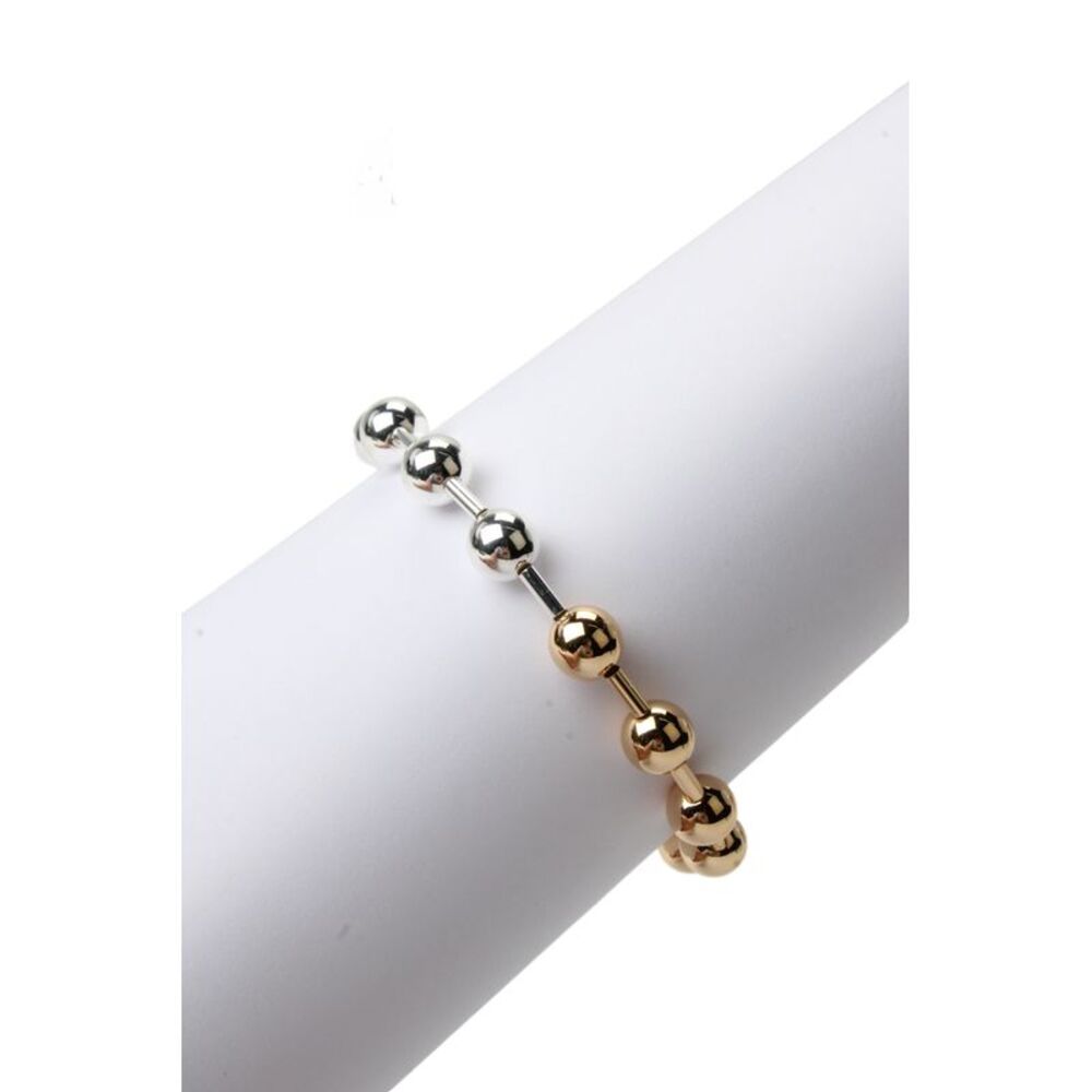 Jenny Bird Womens Two-Tone Celeste Ball Link Bracelet 8"
